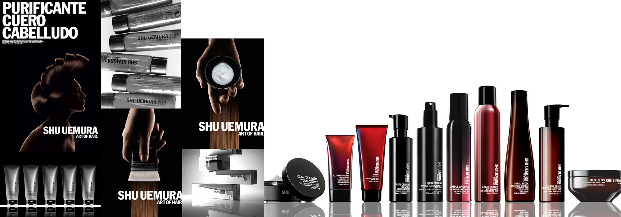 Shu Uemura art of hair brand and packaging designed by MPAKT